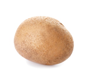 Fresh ripe organic potato on white background