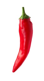 Photo of Red hot chili pepper on white background