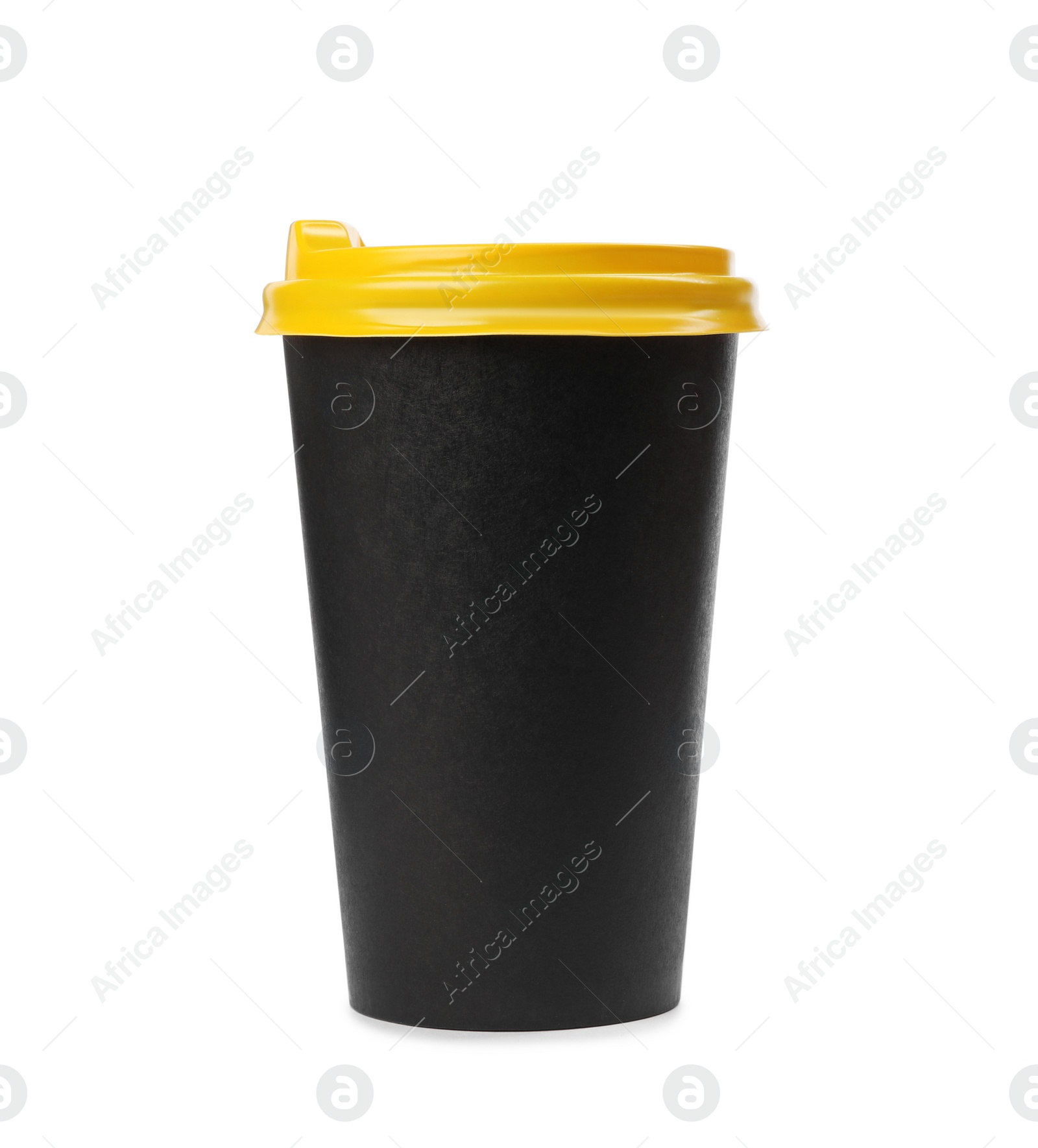 Photo of Takeaway paper coffee cup isolated on white