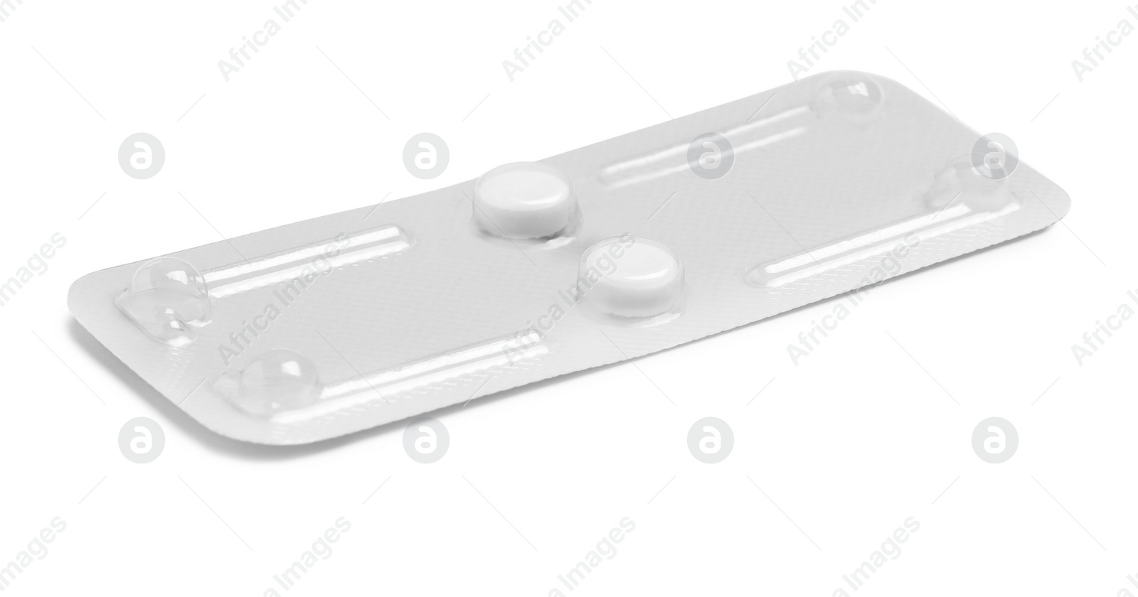 Photo of Blister of emergency contraception pills isolated on white
