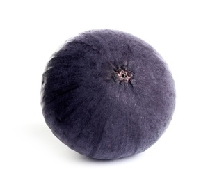 Whole ripe purple fig on white background