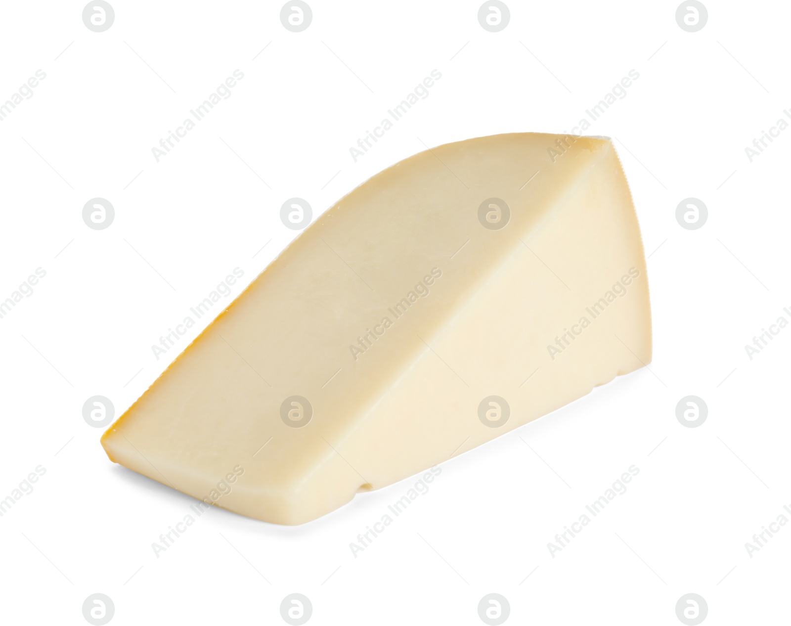 Photo of Piece of tasty grana padano cheese isolated on white