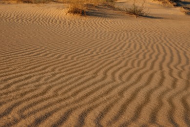 Photo of Beautiful view of sand in desert on sunny day