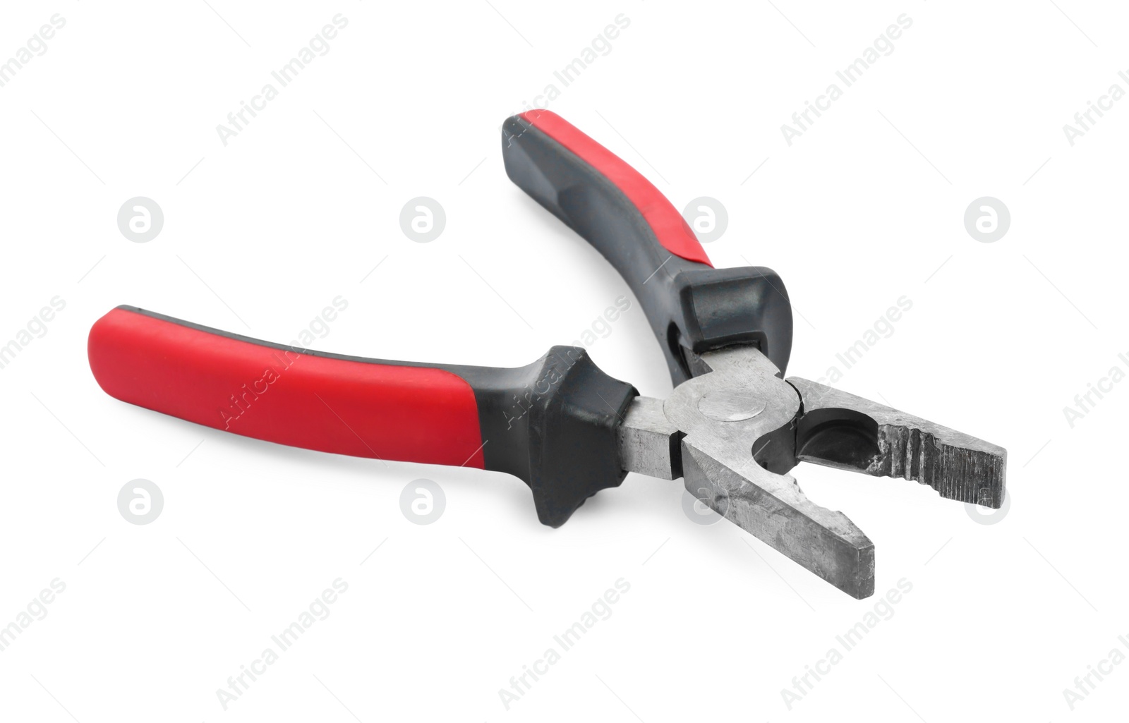 Photo of New combination pliers isolated on white. Construction tool