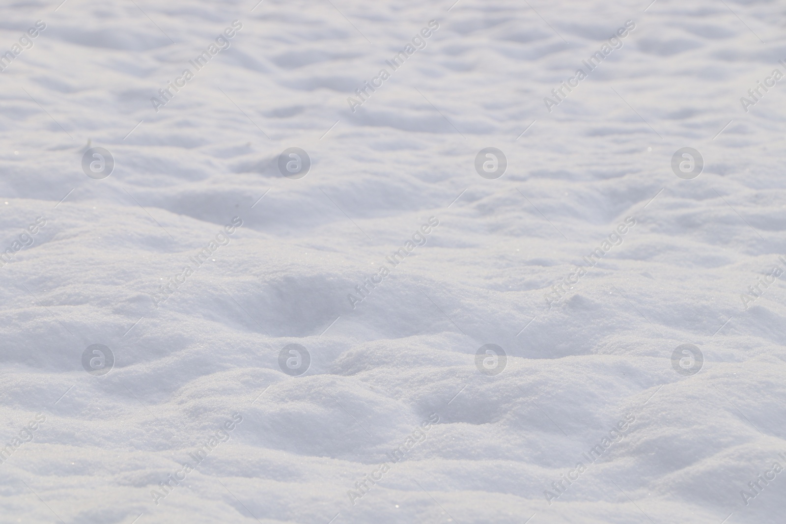 Photo of Beautiful snow as background, closeup. Winter weather