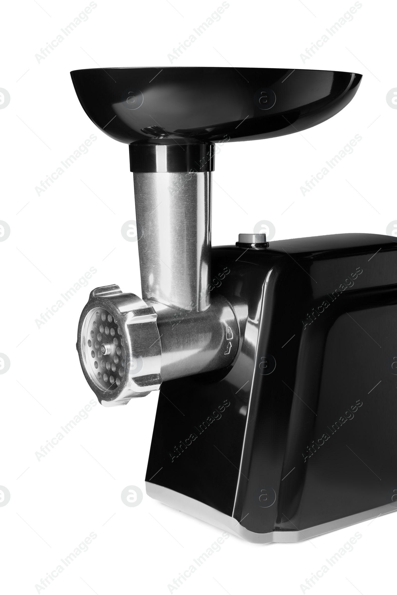 Photo of One electric meat grinder isolated on white