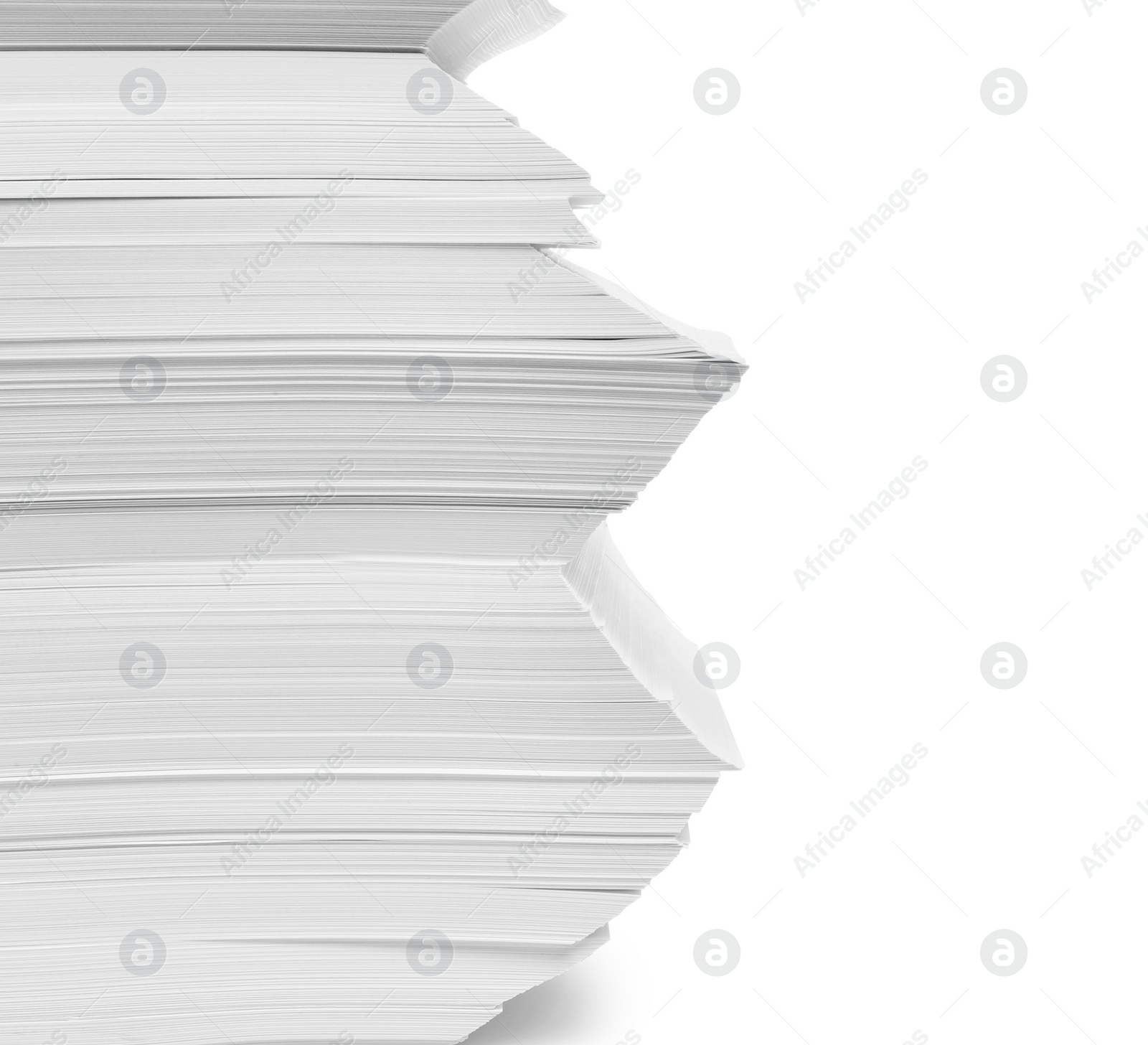 Photo of Stack of paper sheets isolated on white