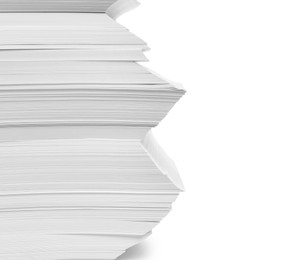 Photo of Stack of paper sheets isolated on white