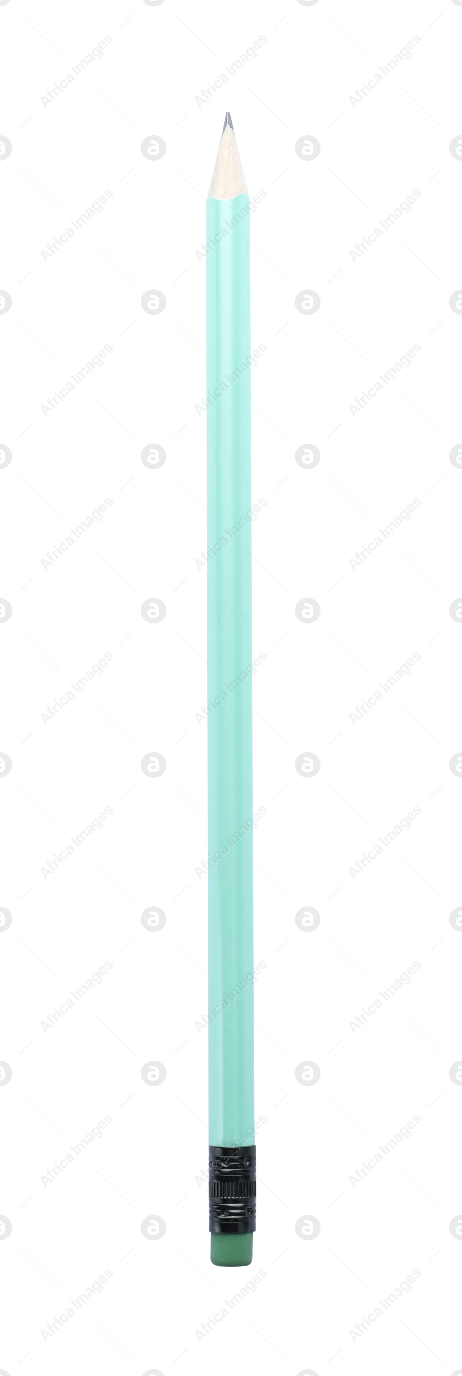 Photo of New pencil isolated on white. School stationery