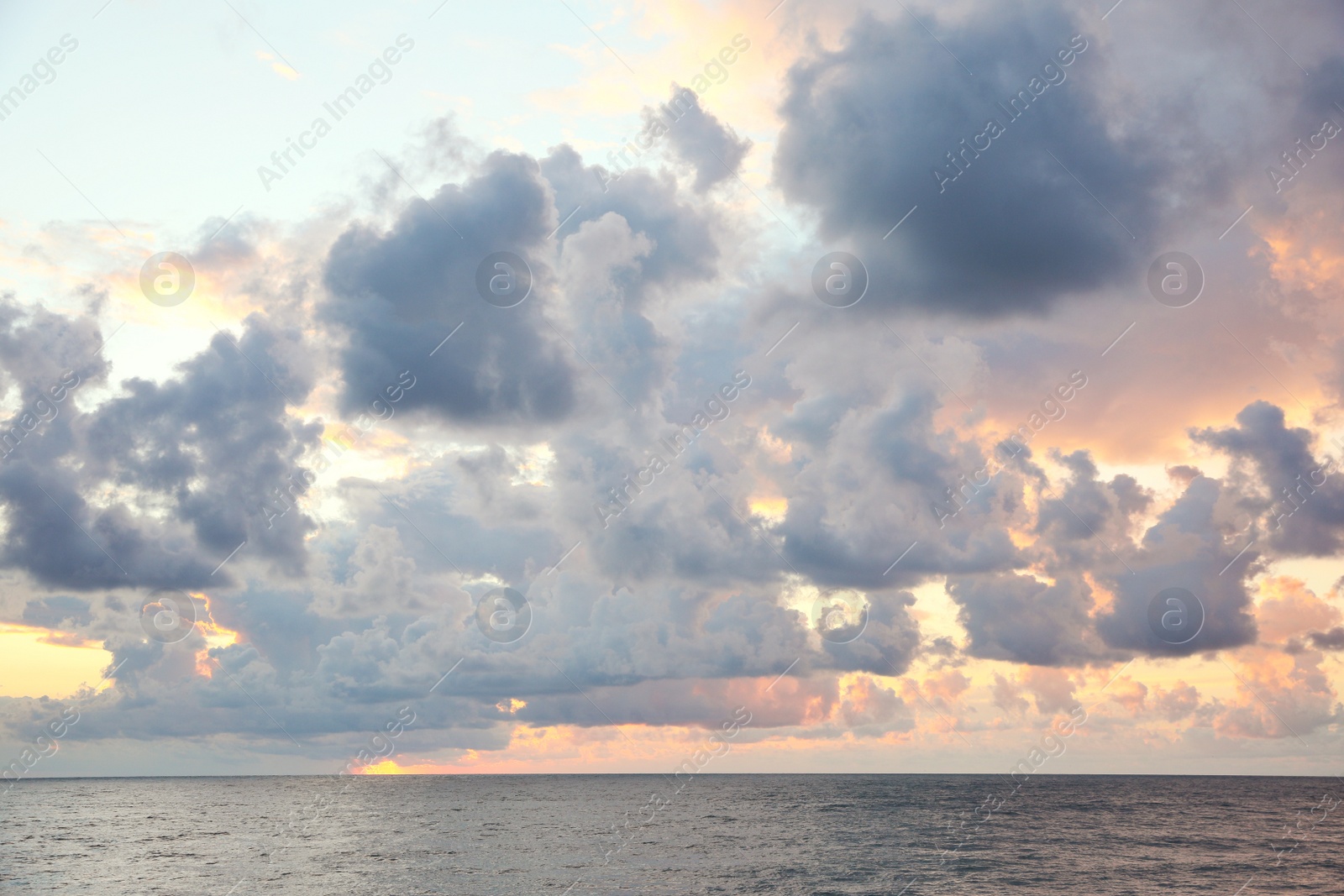 Photo of Picturesque view of sky with beautiful clouds over sea