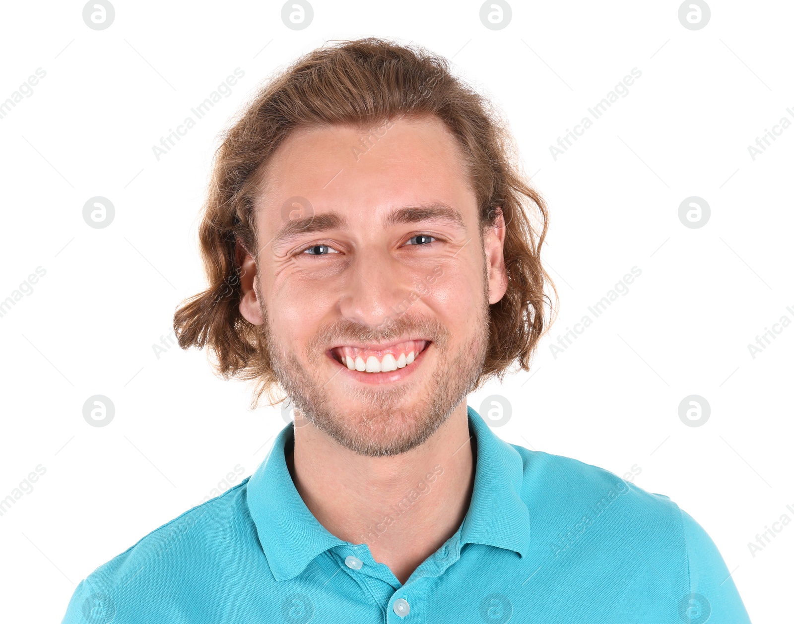 Photo of Portrait of handsome man isolated on white