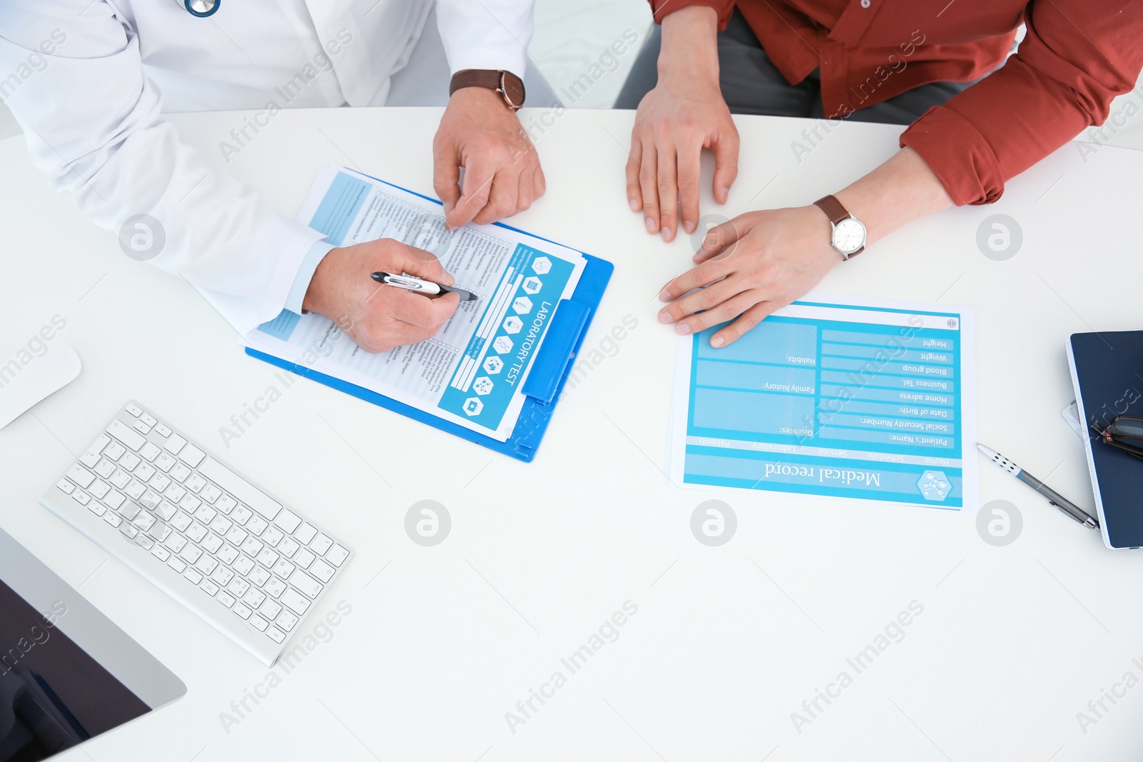 Photo of Man with health problems visiting urologist at hospital