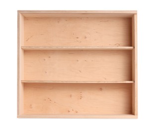 Empty wooden wine box isolated on white