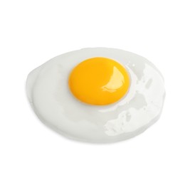 Photo of Tasty fried chicken egg isolated on white
