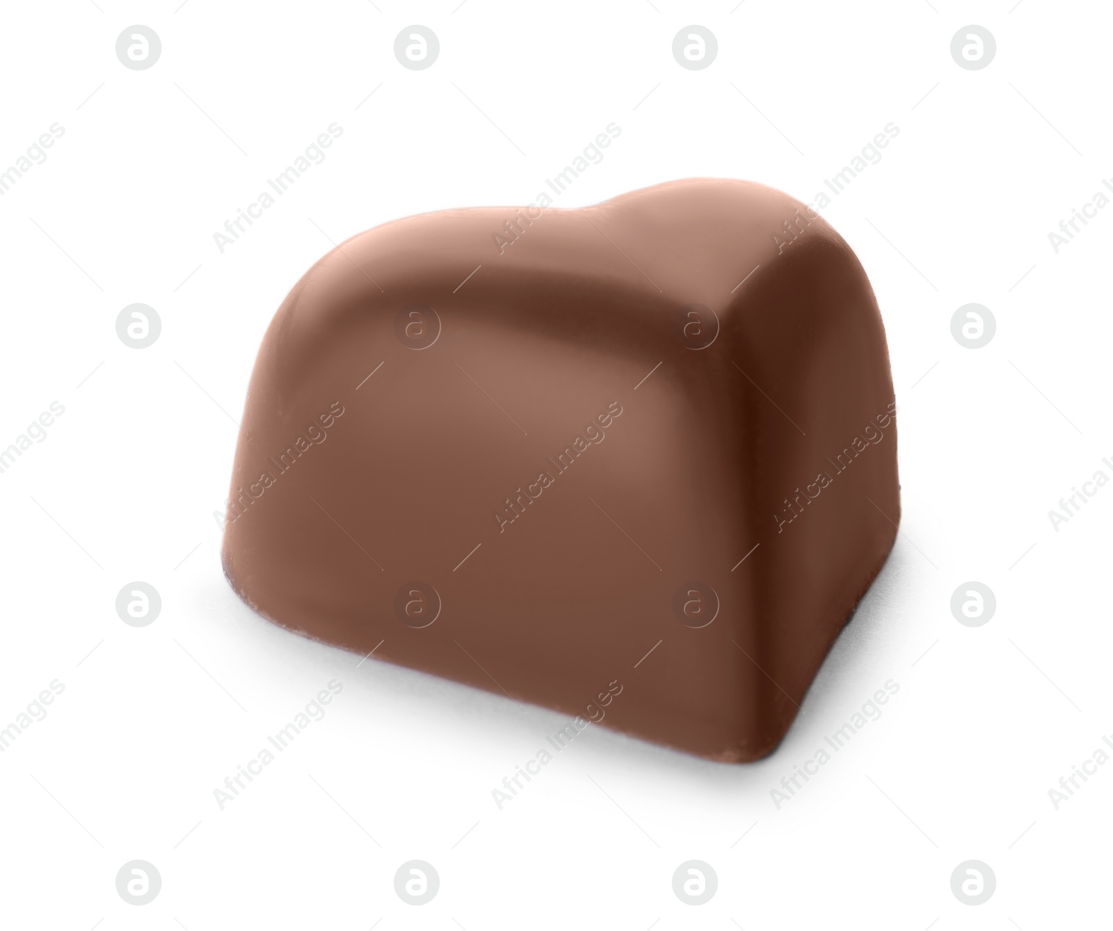 Photo of Heart shaped chocolate candy isolated on white