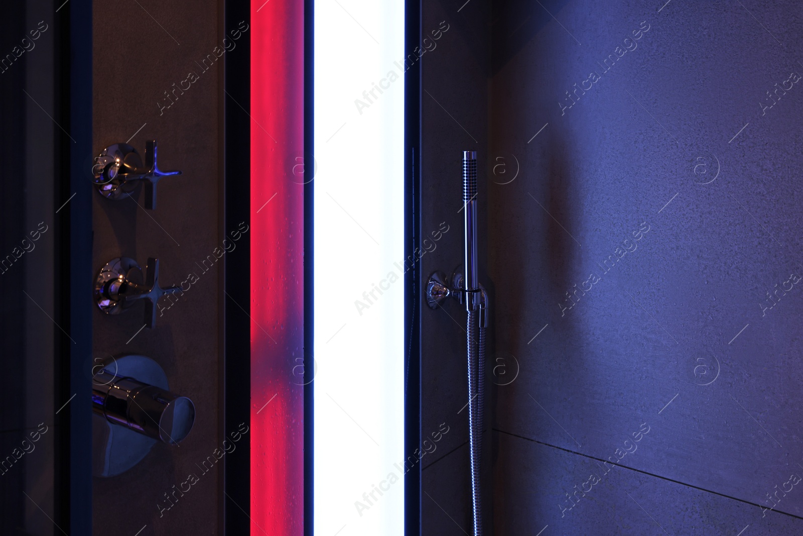 Photo of Modern shower with Infrared spectrum and UV light