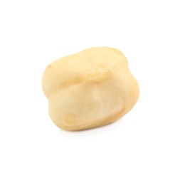 Photo of Tasty organic hazelnut on white background. Healthy snack
