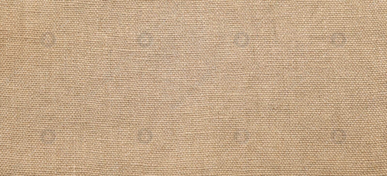 Photo of Texture of beige fabric as background, top view