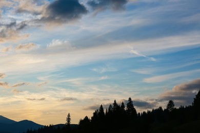 Beautiful view of evening sky with clouds