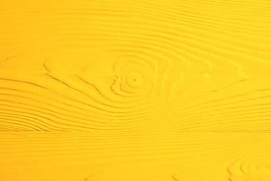 Texture of yellow wooden surface as background, closeup