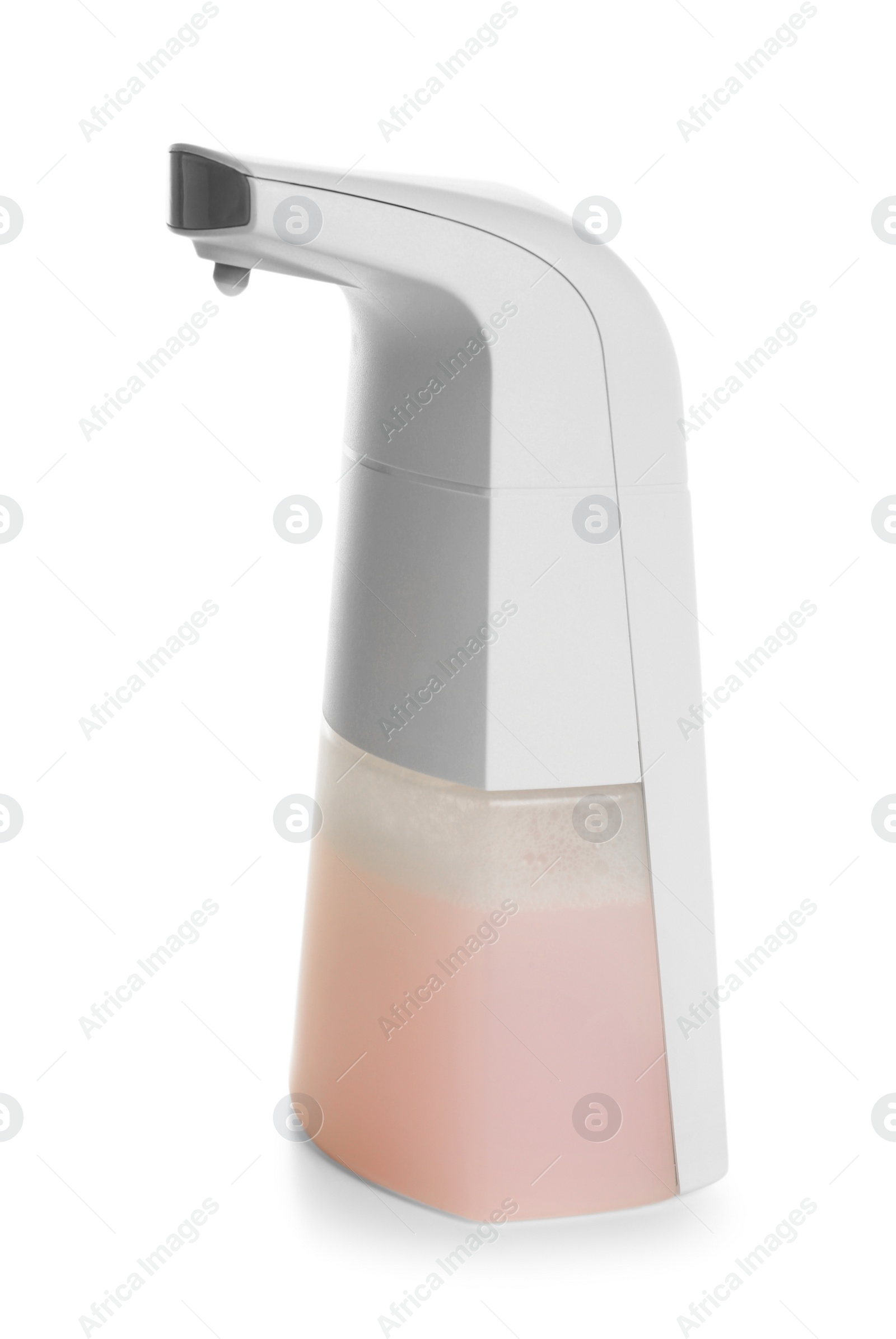 Photo of Modern automatic soap dispenser isolated on white