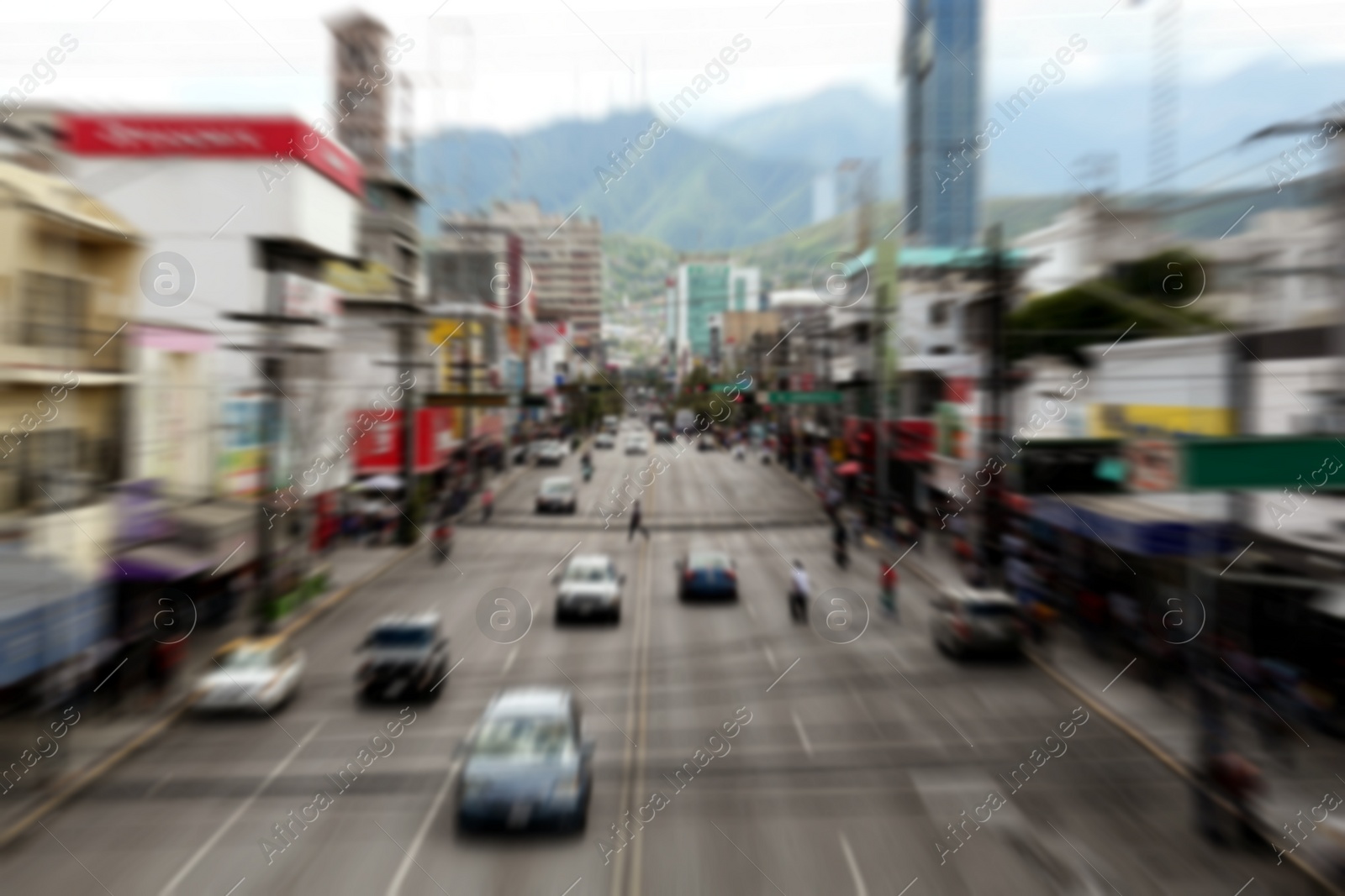 Photo of Blurred view of beautiful modern city street