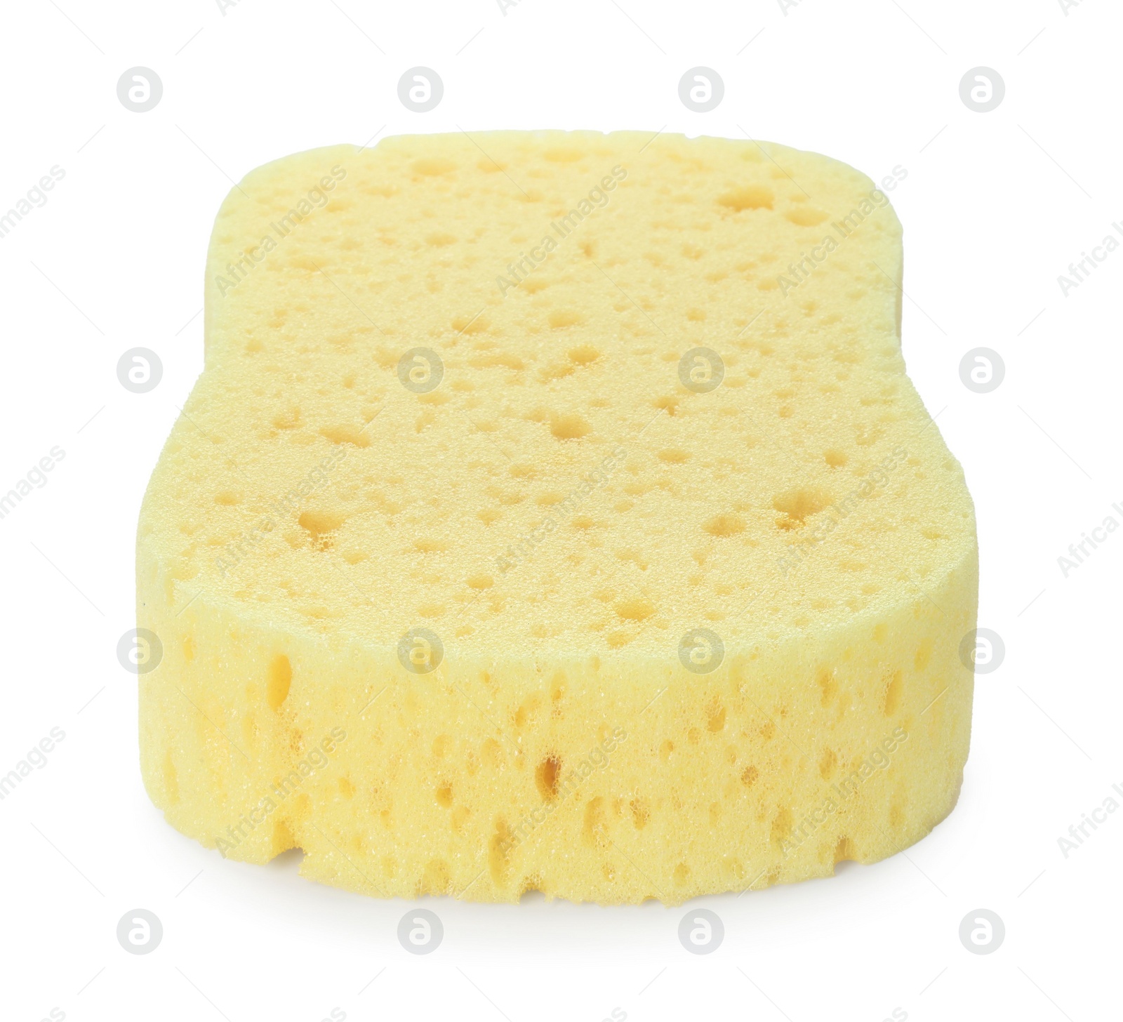 Photo of One new yellow sponge isolated on white