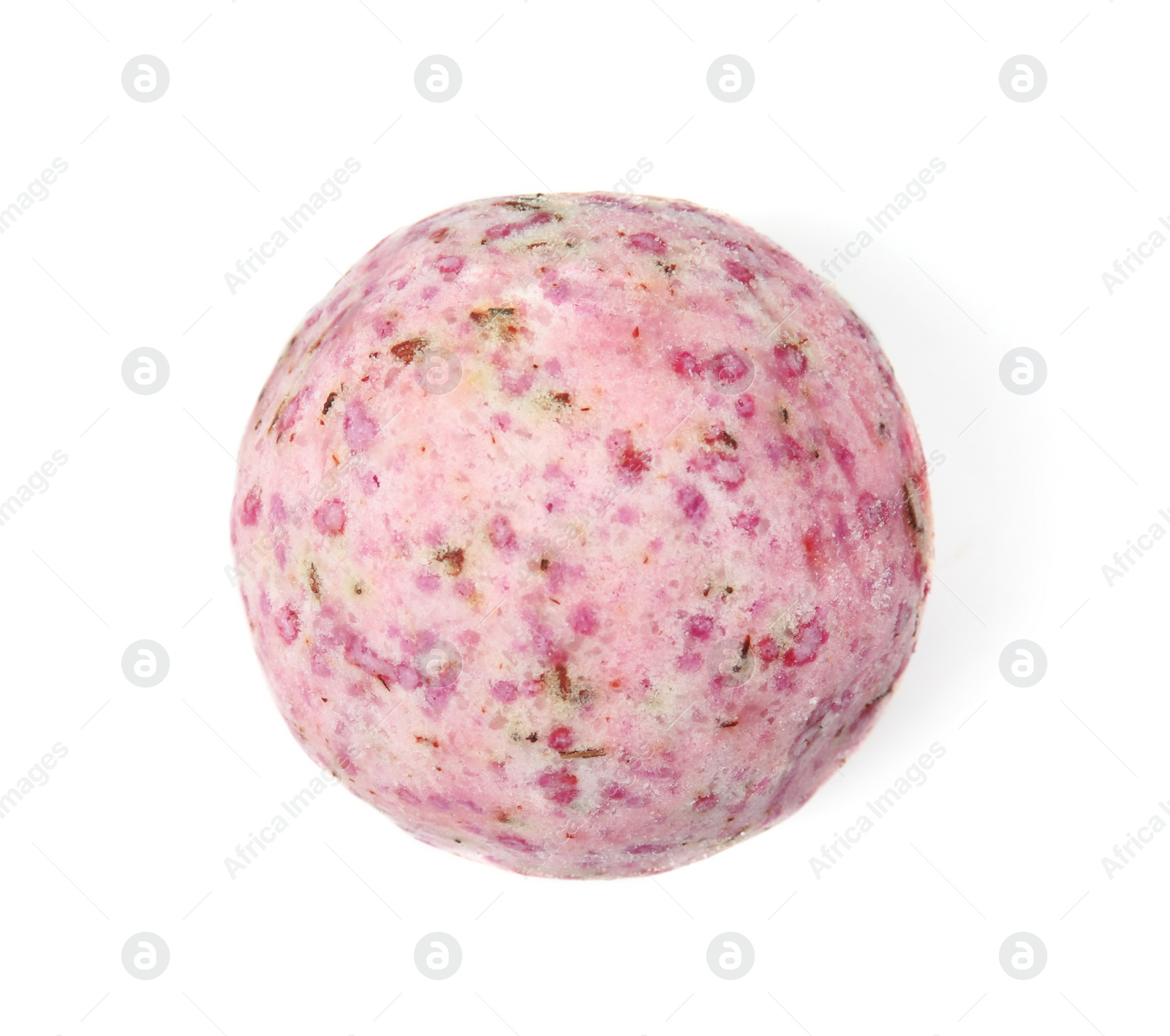 Photo of Bath bomb on white background. Spa product