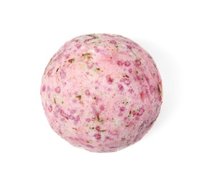 Photo of Bath bomb on white background. Spa product