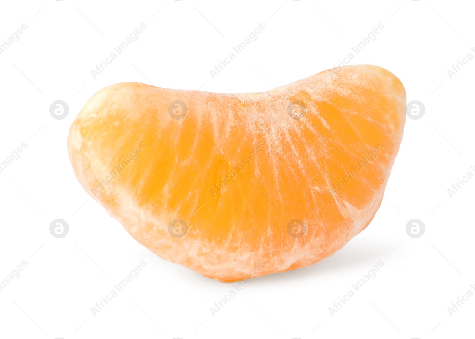 Photo of Piece of fresh ripe tangerine isolated on white