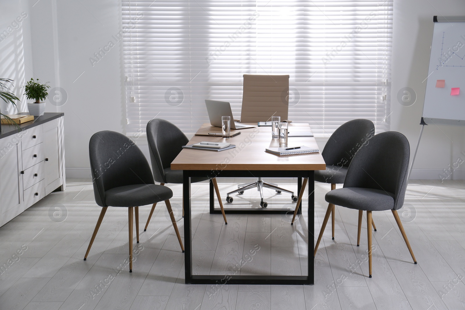 Photo of Conference room interior with modern office table