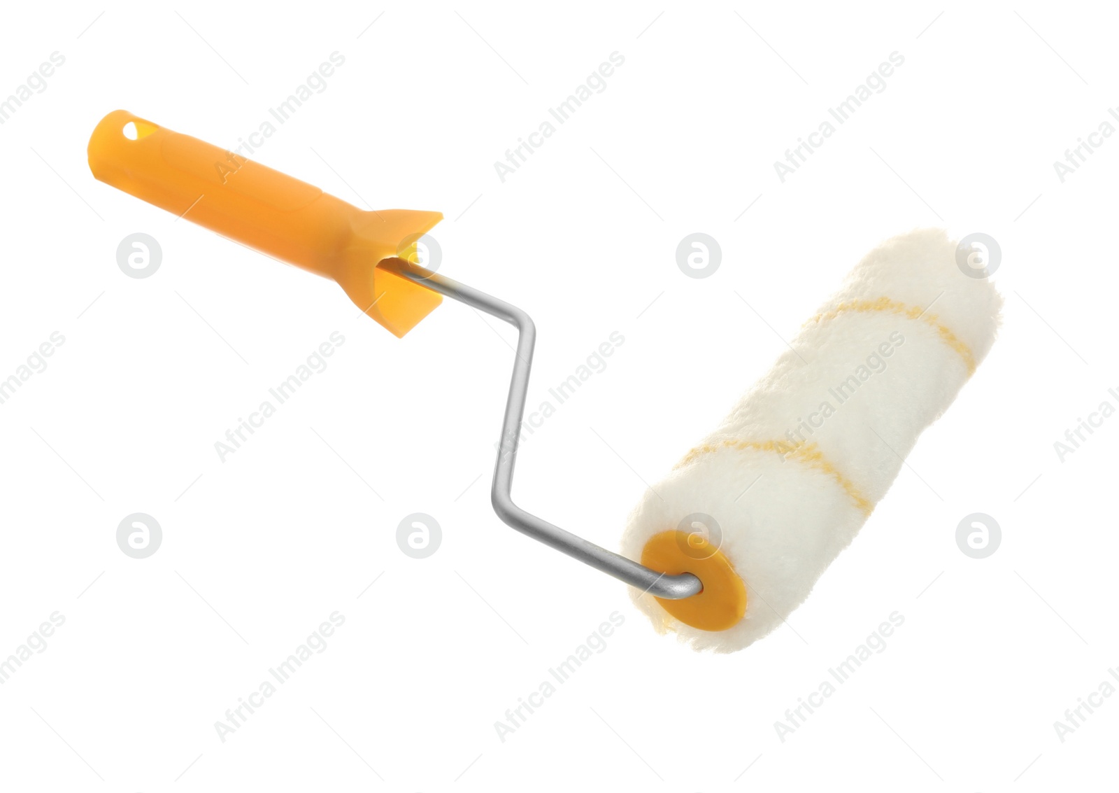 Photo of New paint roller brush isolated on white