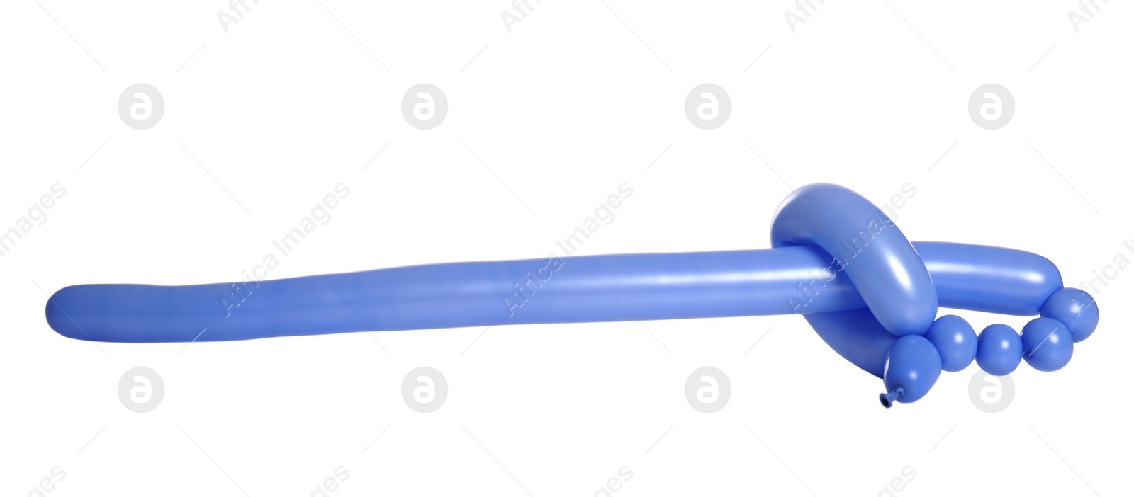 Photo of Sword figure made of modelling balloon on white background