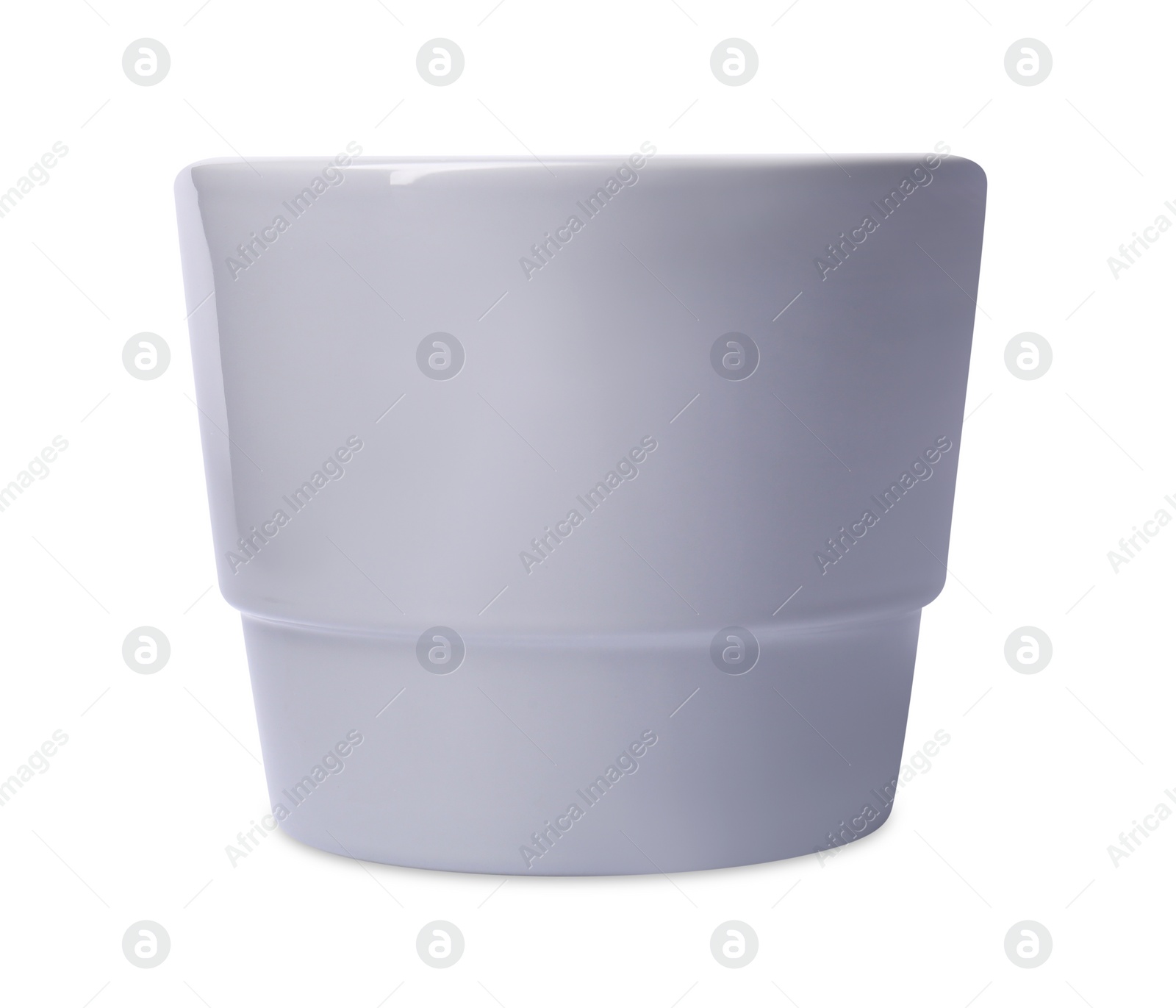 Photo of Empty ceramic flower pot isolated on white