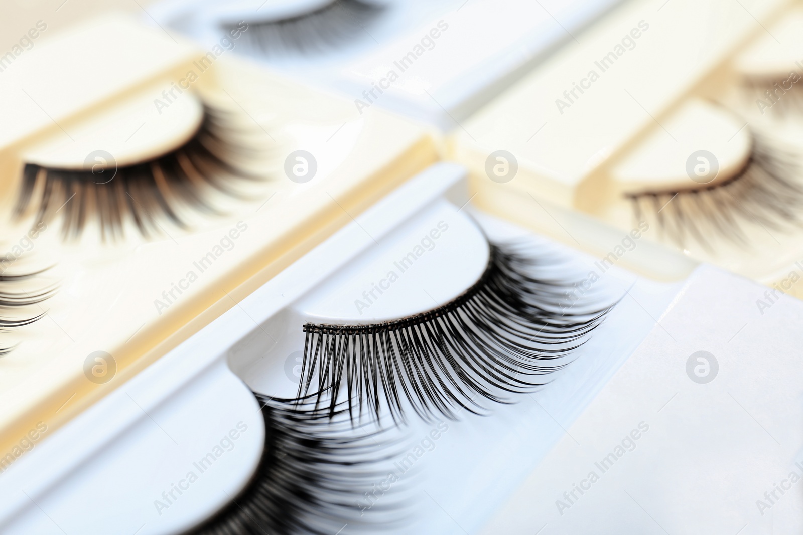 Photo of False eyelashes in pack, closeup