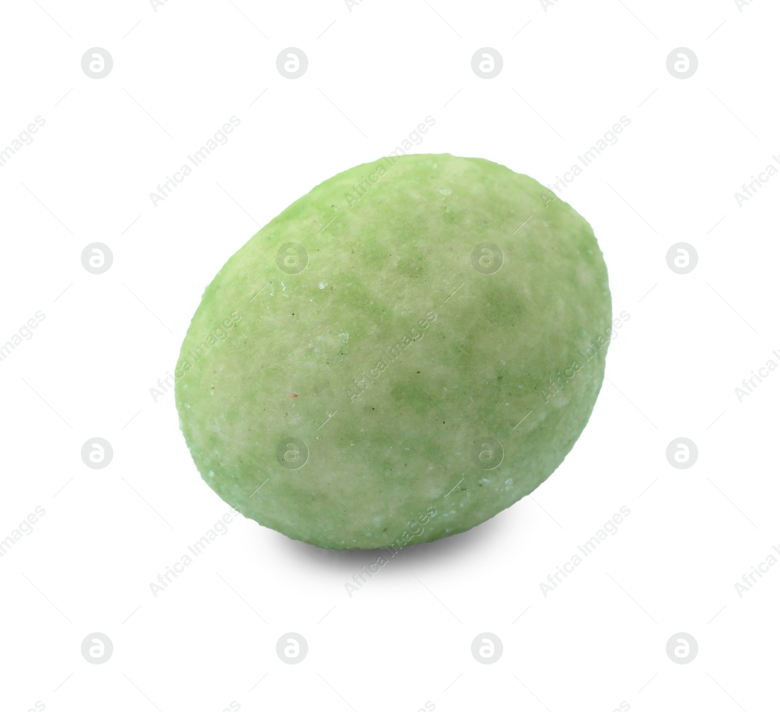 Photo of Tasty wasabi coated peanut isolated on white