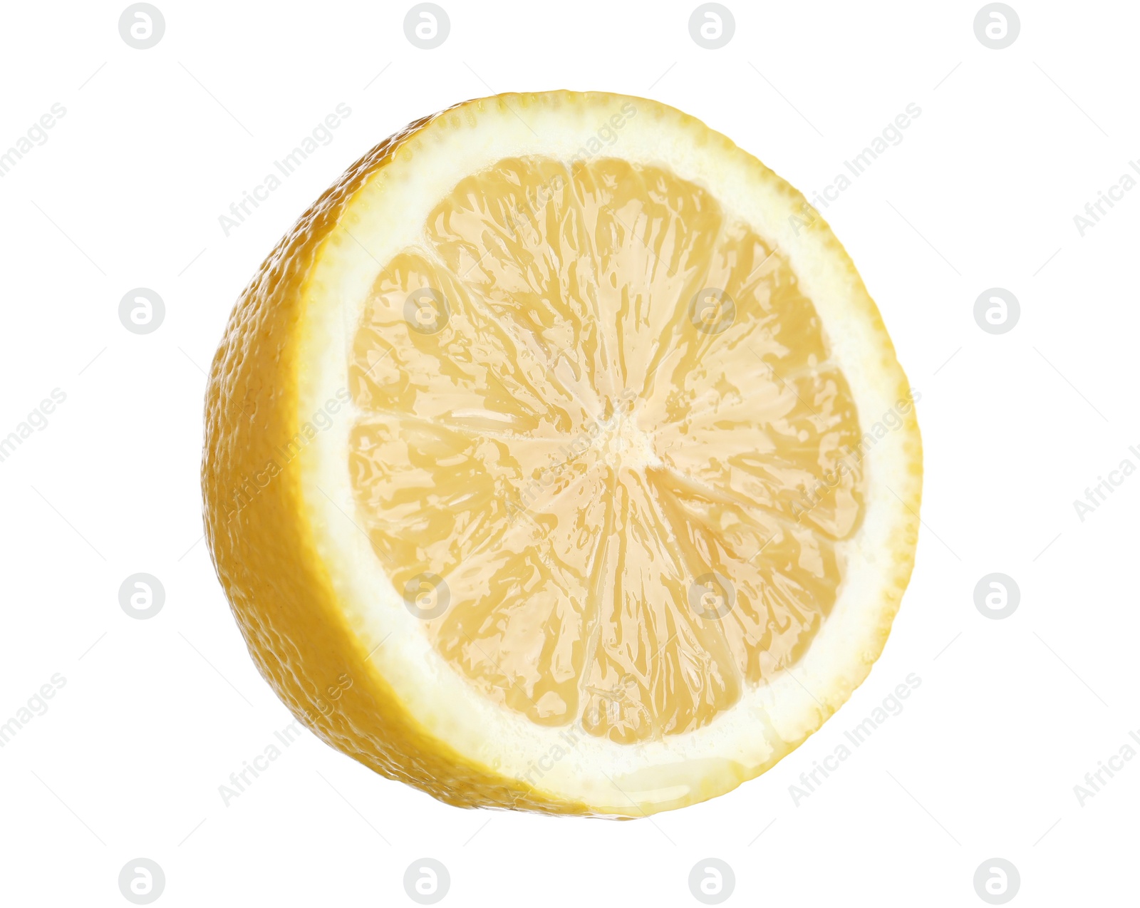 Photo of Half of fresh lemon isolated on white