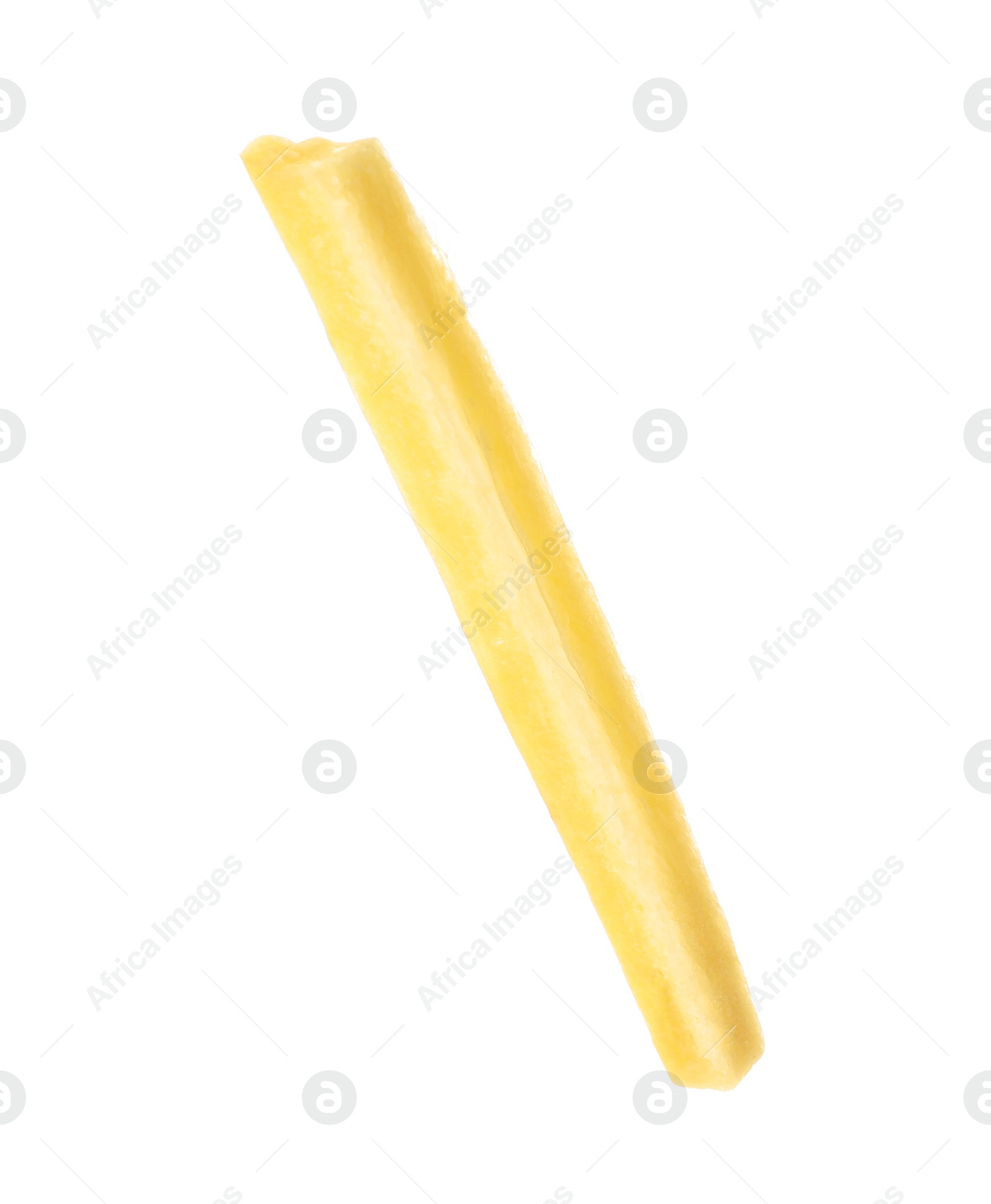 Photo of Raw yellow carrot stick isolated on white