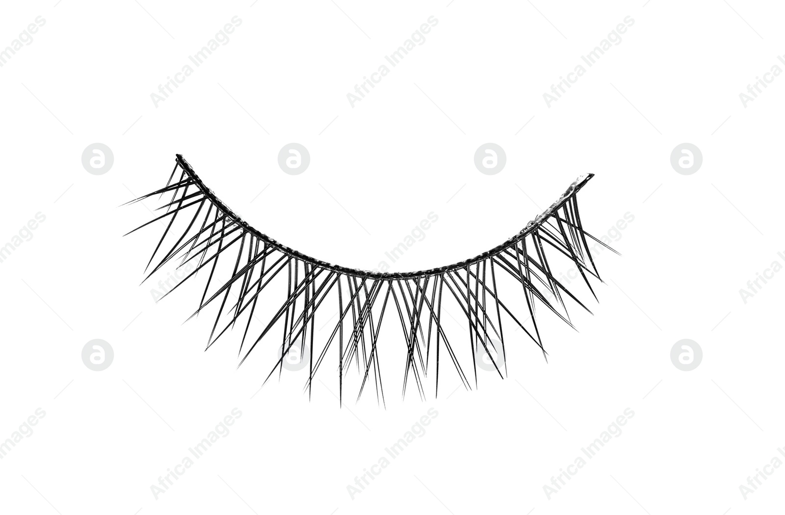 Photo of Fake eyelashes on white background. Makeup product