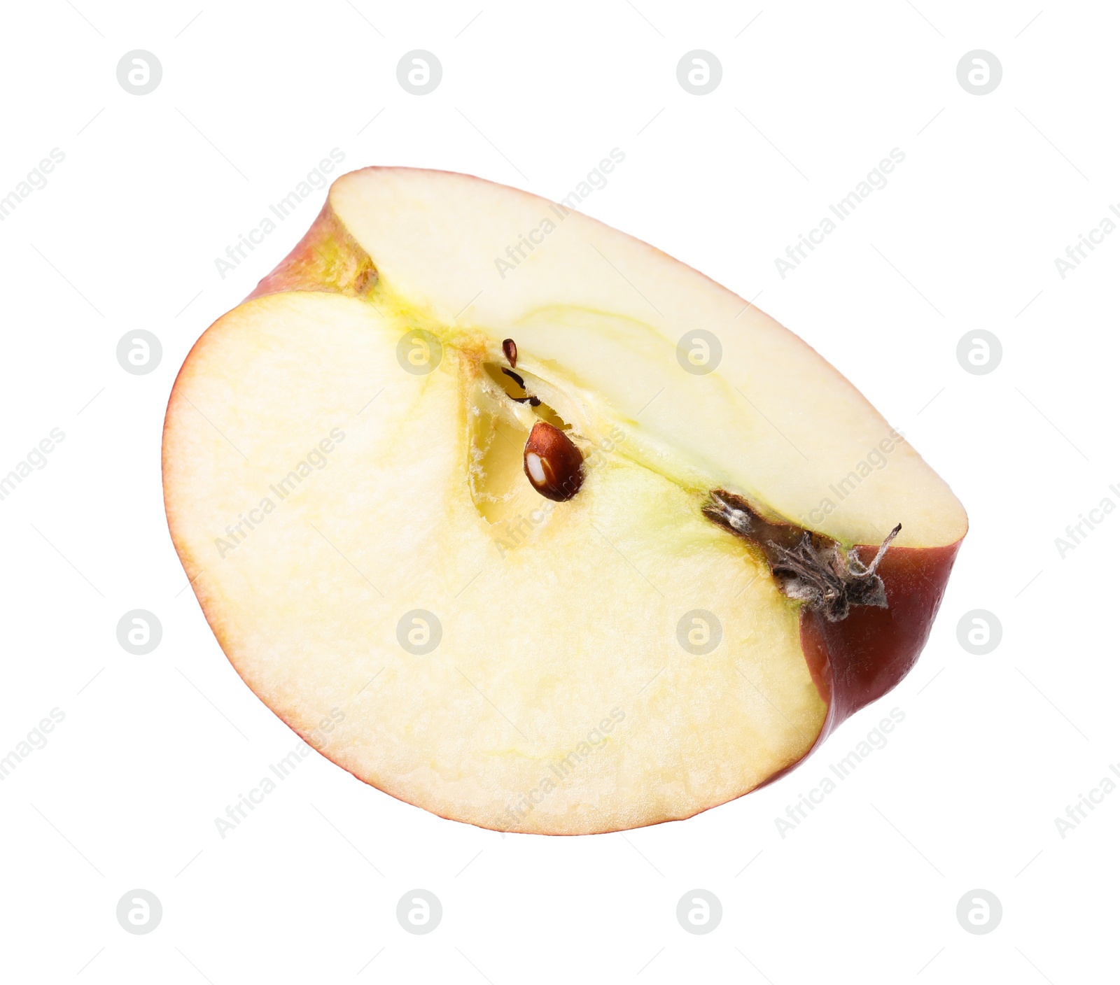 Photo of Piece of ripe red apple isolated on white