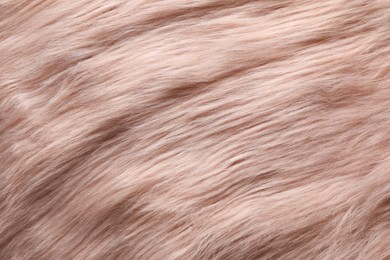 Photo of Texture of faux fur as background, top view