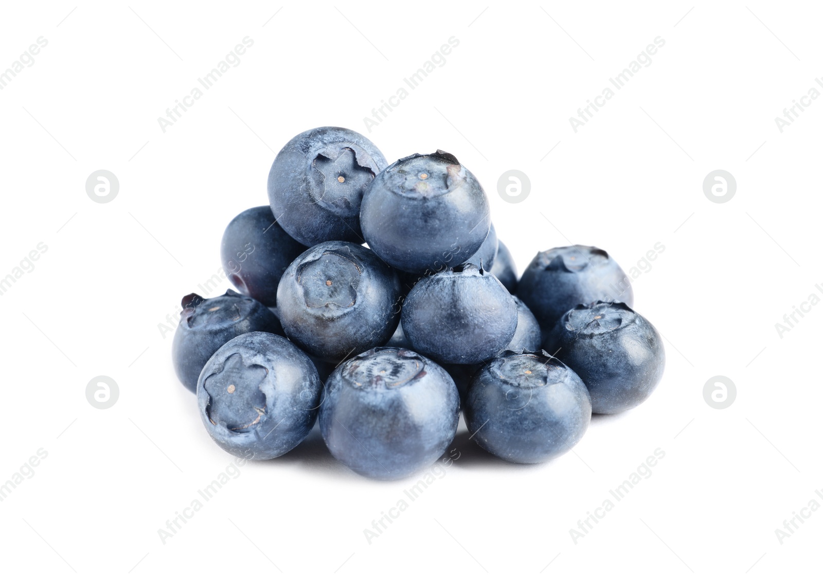 Photo of Fresh raw tasty blueberries isolated on white