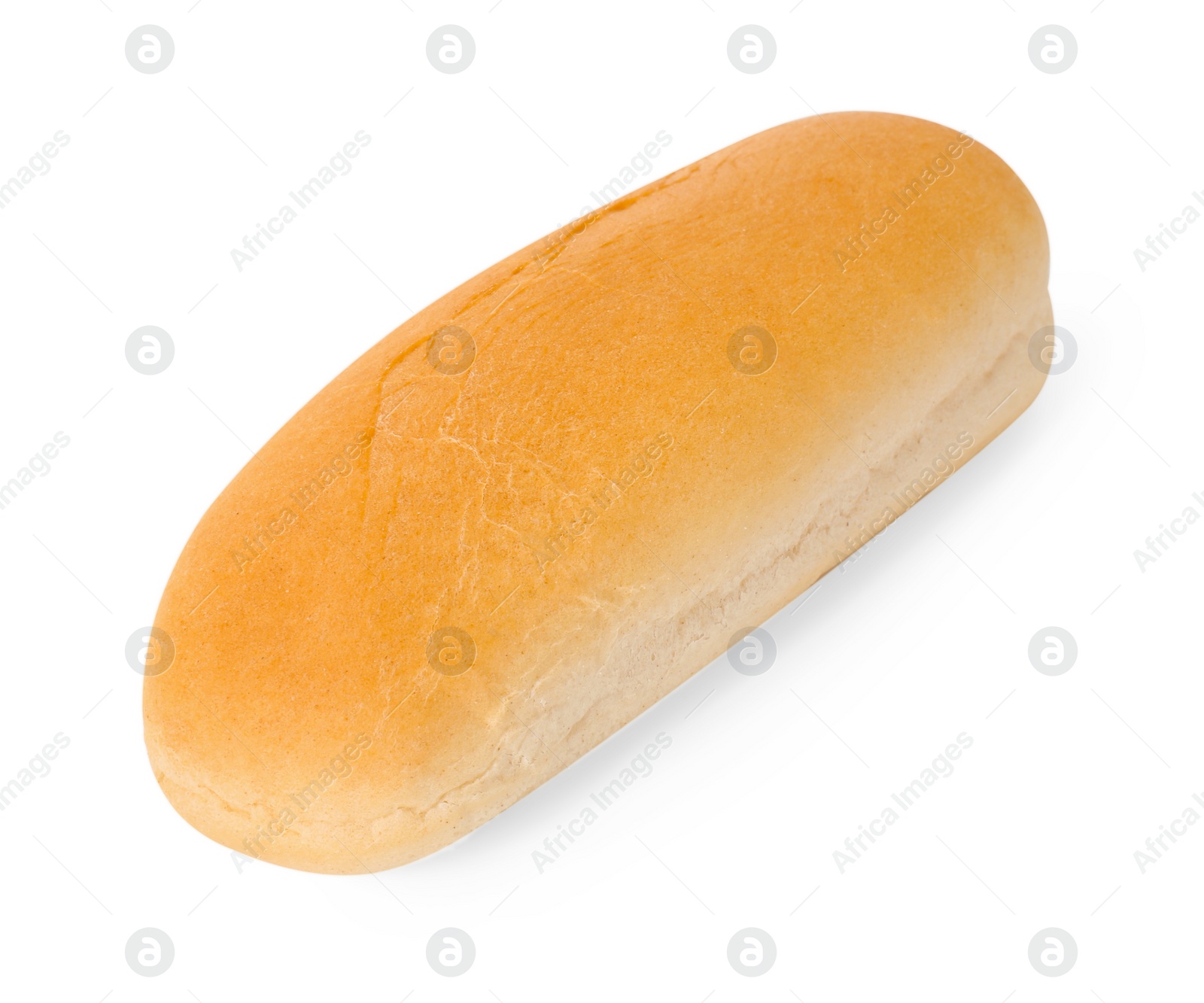 Photo of One fresh hot dog bun isolated on white