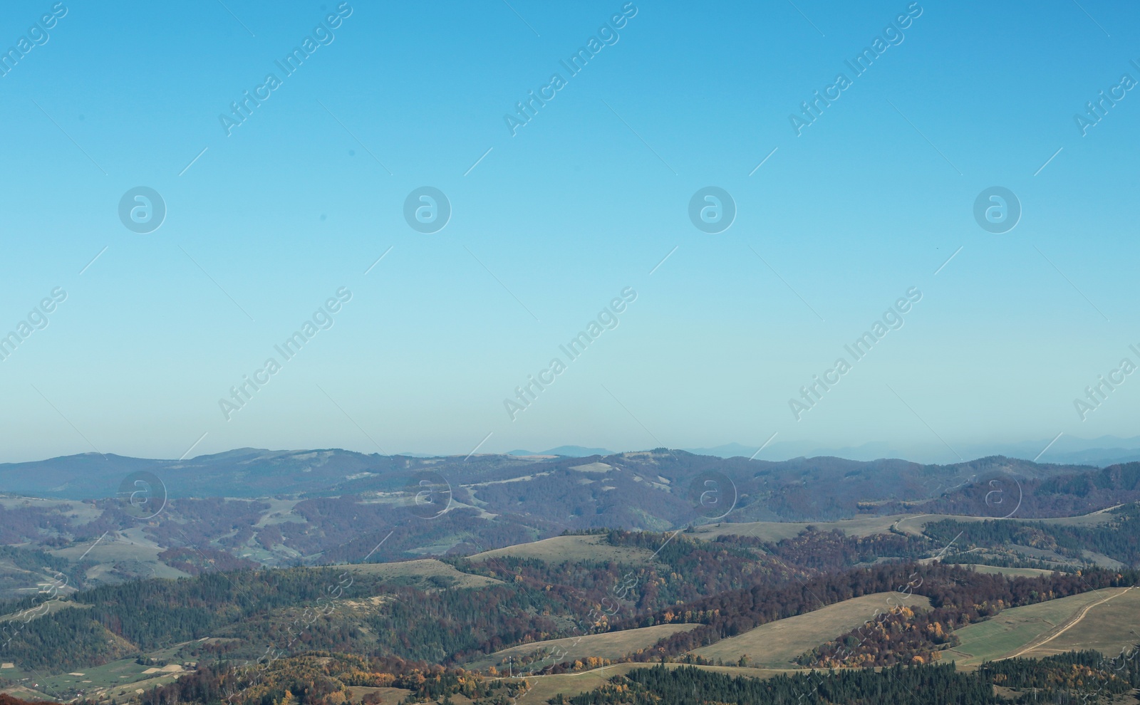 Photo of Amazing mountain landscape with blue sky on sunny day