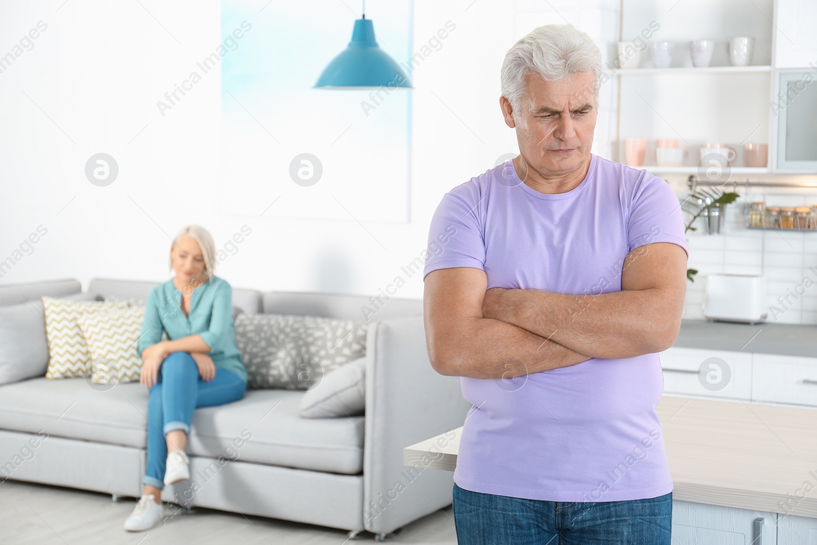 Photo of Mature couple with relationship problems at home
