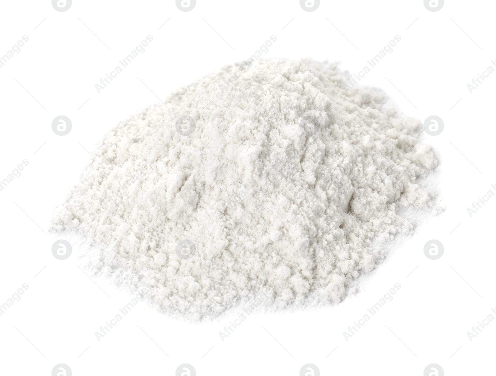 Photo of Pile of baking powder isolated on white