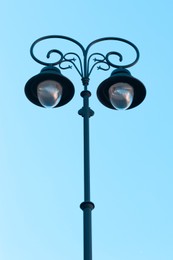 Beautiful street lamp outdoors on sunny day