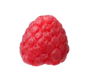 Photo of Tasty ripe fresh raspberry isolated on white