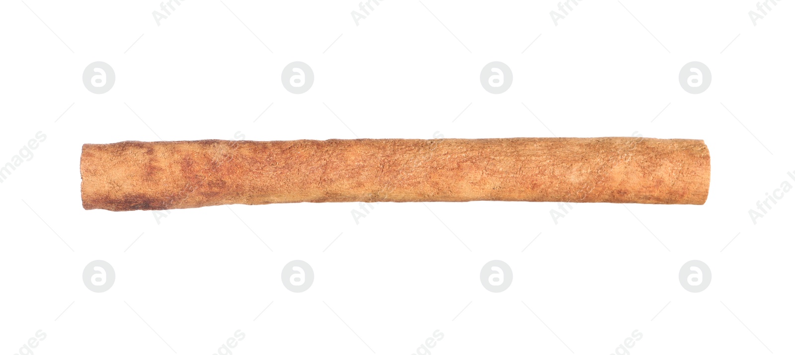 Photo of One aromatic cinnamon stick isolated on white