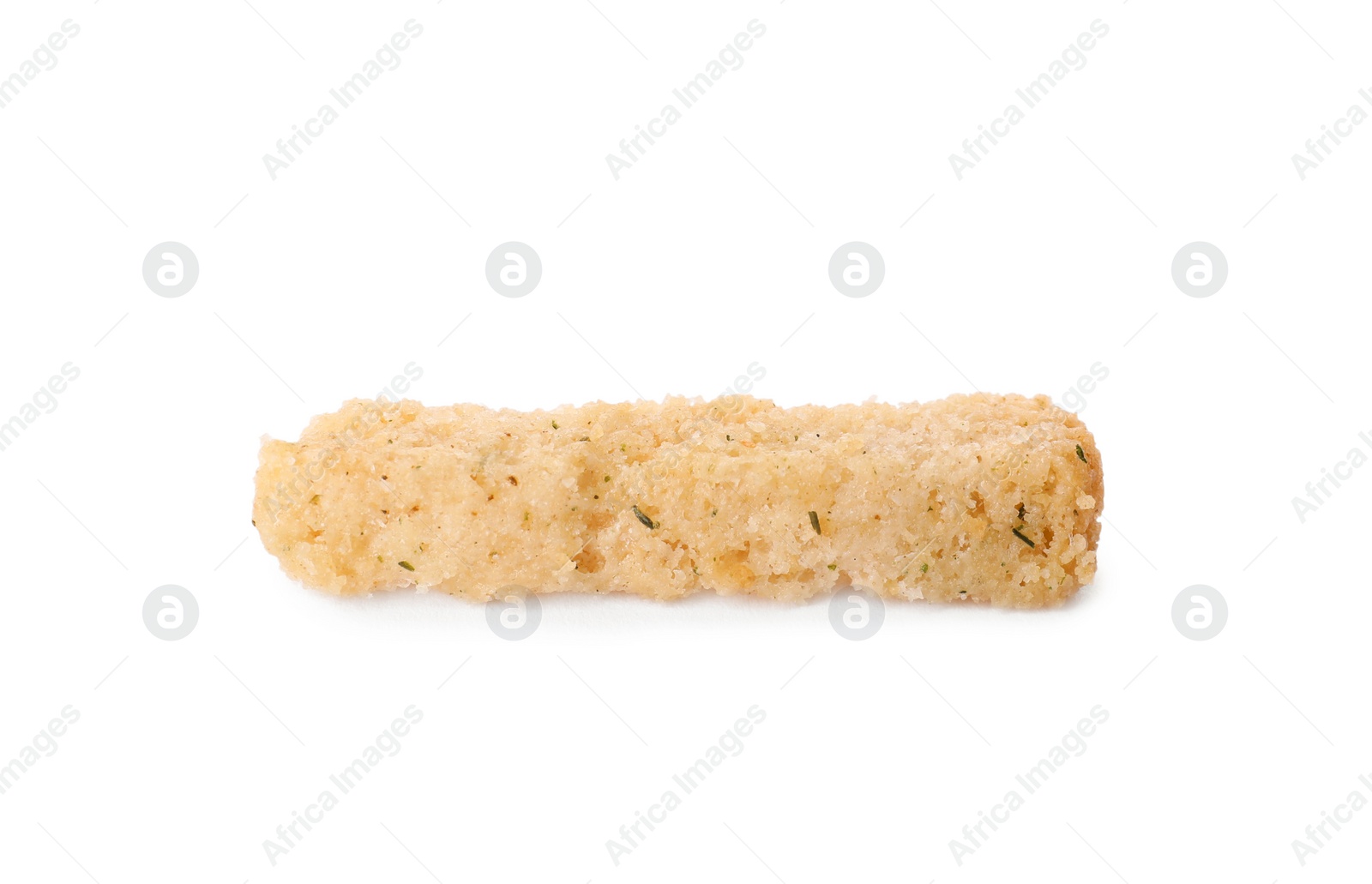 Photo of Crispy rusk with seasoning isolated on white